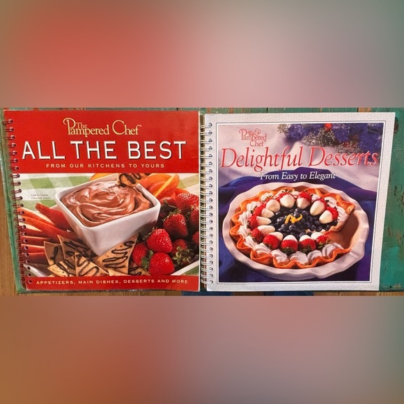 Pampered Chef All The Best & Delightful Desserts Cookbooks - Picture 1 of 2